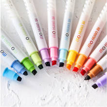 1pcs Double-end Highlighter Pen Markers Pastel Liquid Chalk Marker Highlighters for School 2024 - buy cheap