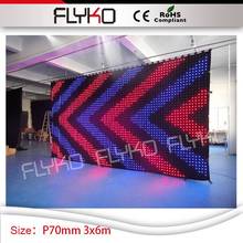 full color fireproof P7 video screen 10ft high by 20ft width stage booth video curtain 2024 - buy cheap