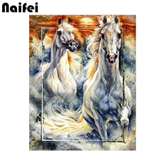 5d diy Full square Diamond Painting with run horse Cross Stitch Craft DIY Mosaic embroidery Home Decor 2024 - buy cheap