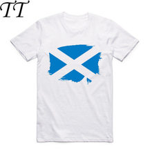 Camiseta con estampado de la bandera escocesa de Escocia para hombre y mujer, camisa informal de manga corta con cuello redondo, de verano, Unisex, HCP921, 2019 2024 - compra barato