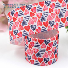 YJHSMY I-19116-344,38mm 10yards Love heart Cartoon Ribbons Thermal transfer Printed grosgrain,DIY Gift wrapping materials 2024 - buy cheap