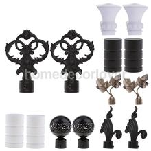 1 Pair Metal Drapery Curtain Rod Ends Caps Finials for 22mm/ 28mm Dia. Pole 2024 - buy cheap