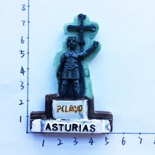 Spain Asturias tourist souvenir national hero Pirayo statue magnetic stickers refrigerator stickers 2024 - buy cheap