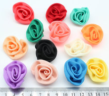 Mini flores de chiffon artesanais, cores misturadas de 100 pol., decoração de casamento, álbum de recortes, mesa de espalhamento, suprimento de faixa de cabeça de flor com 1.2 peças 2024 - compre barato