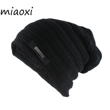 Miaoxi Hip Hop Fashion Men Winter Hat For Women Striped Casual Beanies Skullies Female Wool Knit Hats Gorras 2024 - buy cheap