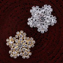 200pcs/lot 20MM 2Colors Cute Clear Rhinestone For Craft Accessories Fashion Sparkly Crystal Metal Button For Baby Hair Flower 2024 - buy cheap