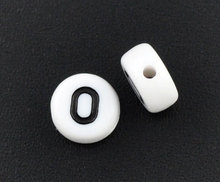 DoreenBeads Acrylic Spacer Beads Flat Round White Letter Pattern About 7mm( 2/8") Dia, Hole: Approx 1mm, 60 PCs new 2024 - buy cheap