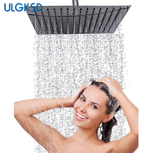 ULGKSD-Cabezal de ducha de lluvia, accesorios de Set de ducha de baño de acero inoxidable, cromado/níquel cepillado, ultrafino, RU/US, envío 2024 - compra barato