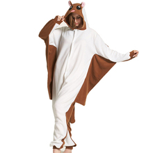 Pijama de esquilo kigurumi macio, peça única de rato morcego para mulheres adultos pijama de inverno, roupas para dormir 2024 - compre barato