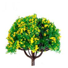 20pcs 2.8 inch Scenery Landscape Train Model Trees w/ Yellow Flowers - Scale 1/100 2024 - buy cheap