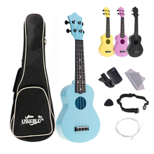 4 Strings 21 Inch ABS Ukulele Full Kits Acoustic Colorful Hawaii Guitar Guitarra Instrument for Children and Music Beginner 2024 - buy cheap