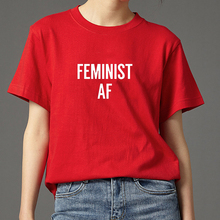 Camiseta feminista AF Harajuku de algodón para mujer, remera divertida informal de manga corta para mujer, camiseta Hipster Tumblr 2024 - compra barato