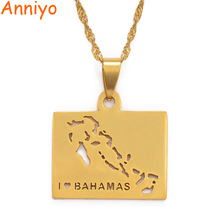 Anyo colar com pingente de mapa feminino, colar de ouro cor clara para mulheres e meninas, joias para presente #110321 2024 - compre barato