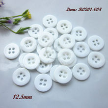 12.5mm (20l 1/2 " ) 4 buracos botões brancos de camisa larga de resina clássico acessórios de costura 2024 - compre barato