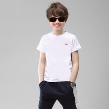 Camisetas informales de verano para niños, ropa tradicional china, 100% algodón, suave, cuello redondo, manga corta, bordado, nuevas 2024 - compra barato