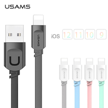 Charger Cable for iPhone XS Max USAMS 2.1A 0.25cm 1m 1.5m Charging Cord for iPhonex 10 8 7 6 Plus 5 5s 5c Data Cable 2024 - buy cheap