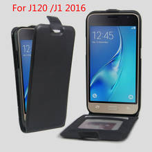 Чехол с откидной крышкой для Samsung Galaxy J1 2016 J1(6) J120F/DS J120, магнитный кожаный мобильный телефон + фоторамка 2024 - купить недорого