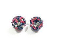 Mais novo!! 20mm 100 pçs/lote Azul Escuro/Claro/Mista Hotpink Resina Strass Bola/Beads 2024 - compre barato