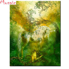 Full Drill 5D DIY Diamond Painting Cross Stitch Kit unicorn Diamond Crystal Embroidery Rhinestone Cross Stitch Home Decor 2024 - buy cheap