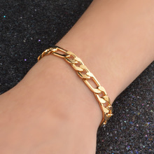 8 мм широкая золотая цепочка на руку браслет для мужчин и женщин подарок 2020 кубинские звенья браслеты мужские ювелирные изделия аксессуары подарок 2024 - купить недорого
