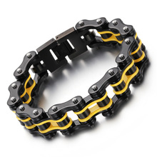 New  jewelry wholesale multi - color inter - phase chain chain bracelet titanium steel men 's bracelet 2024 - buy cheap