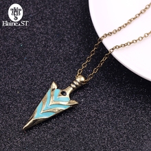 Wholesale 10Pc Gold Color Arrow Necklaces Pendants Fashion Corrente Masculina Collares Knight Spear Necklace Bow and Arrow Kolye 2024 - buy cheap