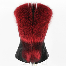 bre PU Leather Faux Fur Women Winter Coat 2021 Casual Plus Size Sleeveless Faux Fox Fur Collar Vest Winter Jacket Coat Women 2024 - buy cheap