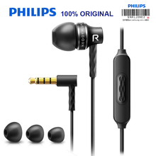 Philips-fone de ouvido com fio she9105, headset com conector de 3.5mm e protetores de silicone para galaxy s9, s9plus, p20 e she9105 2024 - compre barato