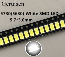Luz branca smd 5630/5730 0.5 led 6500 diodo (5730 ~ 5630 v), 50 peças/5730-cw/ww 3.2 w-150ma 50-55lm 3.4 k luz branca smd diodo (~ v) 2024 - compre barato