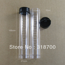 20ml Refillable Empty Clear Plastic Tube Plastic Bottle Test Tube Shape With Cap 21*106mm 2024 - buy cheap