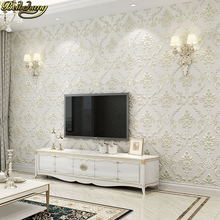 Beibehang-papel tapiz Floral Damasco para paredes, 53X300cm, texturizado 3 d, papel de pared, decoración de sala de estar y dormitorio 2024 - compra barato