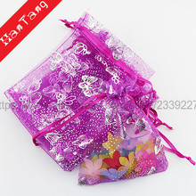 50pcs Bronzing 7x9 9x12 11x16CM Organza Gift Bag Jewelry Packaging Bags Wedding Party Decoration Drawable Bags Sachet Pouches 5Z 2024 - buy cheap