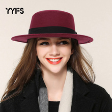 Fedora Hats for Women Imitation Wool Fedoras Panama Felt Hat Winter Men Black Red Jazz Hats Trilby Chapeau Femme Casual Caps 2024 - buy cheap