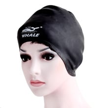 Whale Women Men Children Kids Swimming Cap Swim Pool Water Sport Silicone Diving Long Hair Protection Ear Cup Swim Caps Hat 2024 - buy cheap