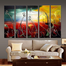 MODERN ABSTRACT Home WALL ART OIL PAINTING ON CANVAS abstract Guitar painting shipping no framed 2024 - buy cheap