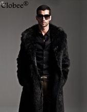 Casaco de pele falsa masculino plus size, casaco de pele falsa de luxo, corta-vento de trabalho, jaqueta longa jaqueta de inverno x890 2024 - compre barato
