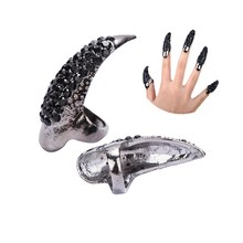 Кольцо-Коготь Орла, Крутое кольцо в стиле стимпанк, черное кольцо на палец, аксессуары для Хэллоуина, маскарадный круг, украшения 2024 - купить недорого