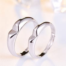 Anillo de boda en forma de corazón de acero inoxidable personalizado, juego de dos anillos, regalo para ella, regalo para hombres, 2 unids/par 2024 - compra barato