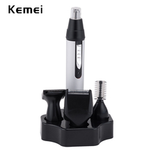 Kemei 4 In 1 Electric Nose Trimmer Rechargeable men's Ear Nose Hair Cutter Women Face Care Beard Shaver For Nose & Ear Trimmer 2024 - buy cheap