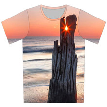 Camiseta infantil 3d 4-20 anos, camiseta de marca engraçada com design engraçado, montanha, nuvem, para meninos e meninas, pulôver, camiseta infantil 2024 - compre barato