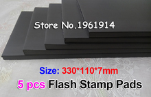 Almohadilla para sello de Flash, material de placa de sello de goma, fotosensible, autoentintable, 330x110x7mm, 5 uds. 2024 - compra barato