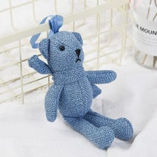 Autumn and winter new New cotton and linen long-legged bear bag hanging ornaments diy scarf bear toy doll keychain K2230 2024 - buy cheap