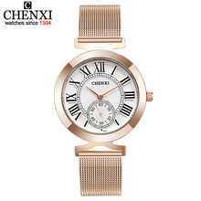 CHENXI Top Brand Fashion Women Watch Women's  Quartz Wrist watches 2021 Female Clock Leather or stainless steel Watches xfcs 2024 - buy cheap
