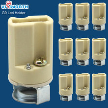Vissure-suporte da lâmpada halógena g9 de alta qualidade, 250v, 2a, suporte creômico boby para lâmpadas g9 2024 - compre barato