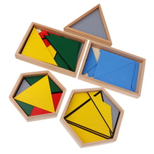 Juguetes De Desarrollo Montessori para aprender matemáticas, rompecabezas contructivos de triángulos que combinan 2024 - compra barato