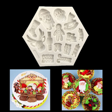 Рождественская серия, мультяшная форма, силиконовая форма для печенья, формы для конфет, шоколада, выпечки, украшения для торта, инструменты для кухни 2024 - купить недорого
