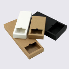 300pcs White/Black/Kraft paper Drawer shape Handmade Soap Packaging Paper Boxes different sizes Gift packaging box Custom logo 2024 - buy cheap