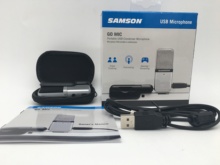 Microfone samson go original, portátil, tipo clip, mini gravação, condensador, microfone com cabo usb, estojo para transporte, para computador, gravação 2024 - compre barato