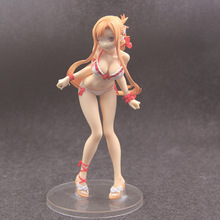 Anime Sexy Girl Doll Sword Art Online S.A.O Yuki Asuna Swimsuit Bikini Ver. PVC Action Figure Collection Model Toys Doll 22cm 2024 - buy cheap