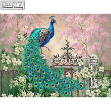 5D DIY Diamond embroidery Cross stitch peacock Full Square/Round Diamond mosaic Diamond painting decoration HYY 2024 - buy cheap
